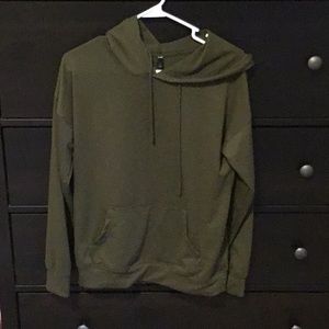 army green thin hoodie